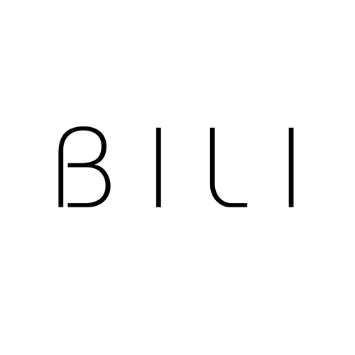 Black 'BILI' logo on a white background